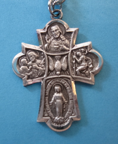 4-Way Holy Spirit Sterling Medal w/24" S Chain