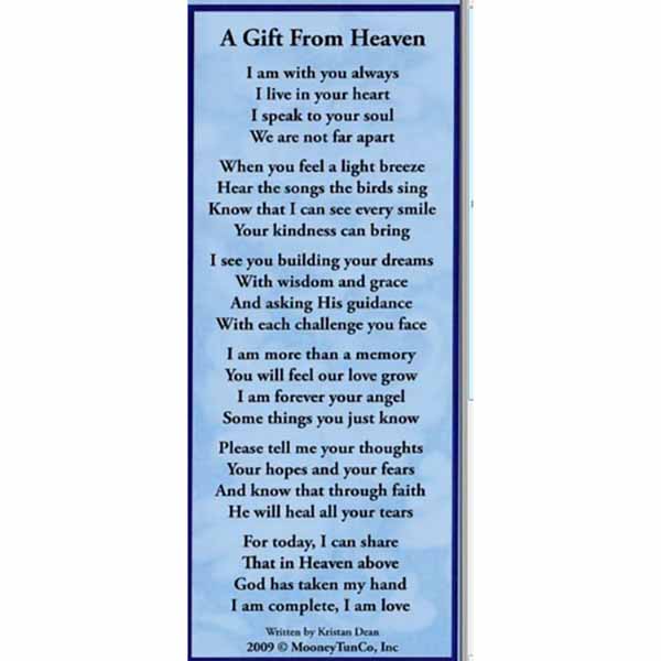 A Gift From Heaven Bookmark -GPC, Merry Christmas From Heaven Bookmark