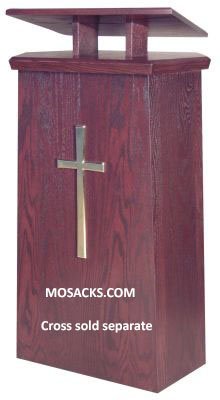 Church Furniture Adjustable Lectern Wooden Cross Design with two shelves 40-511A