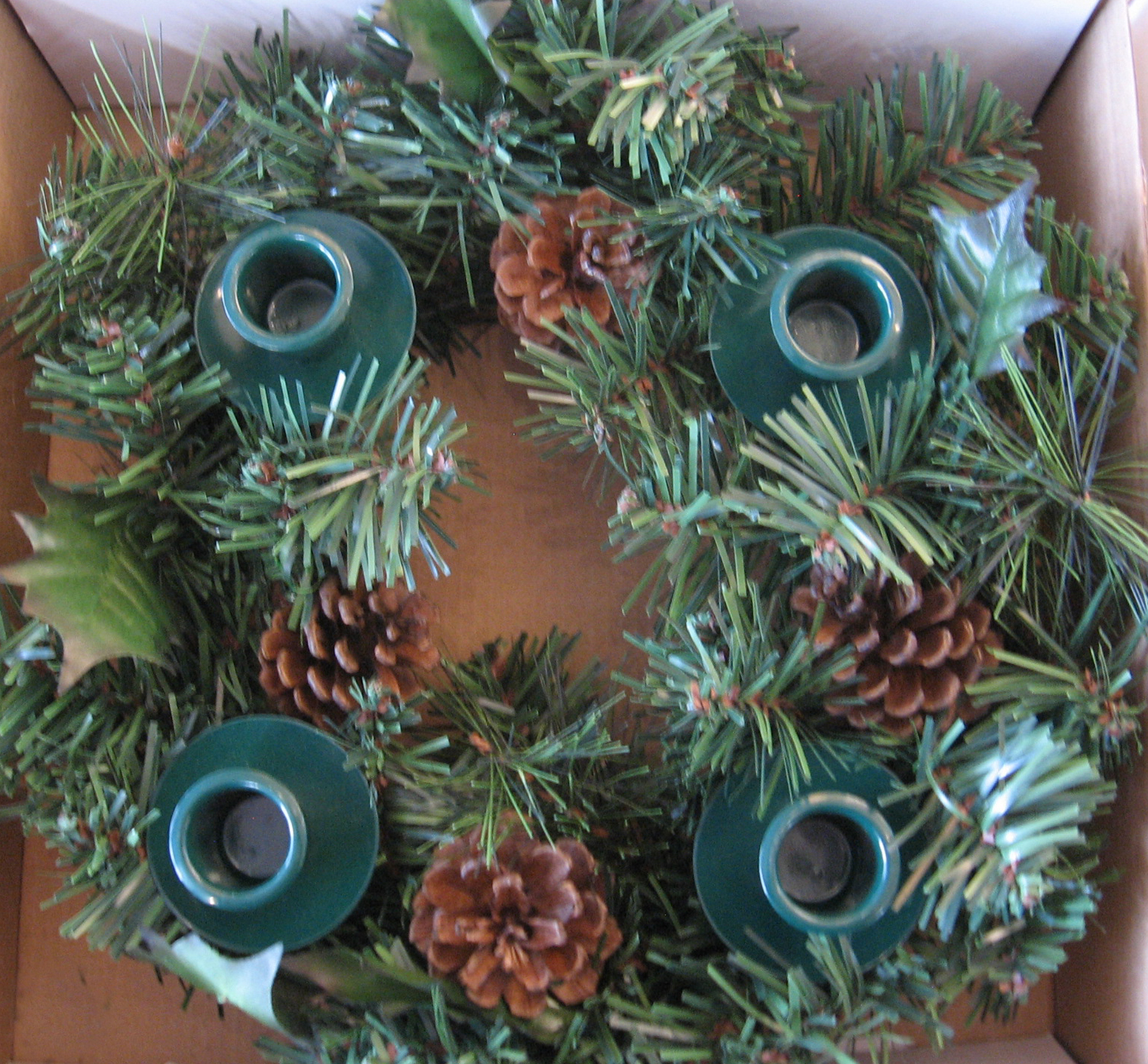 Advent Wreath Pinecone Green 11 inch 426-VC910 