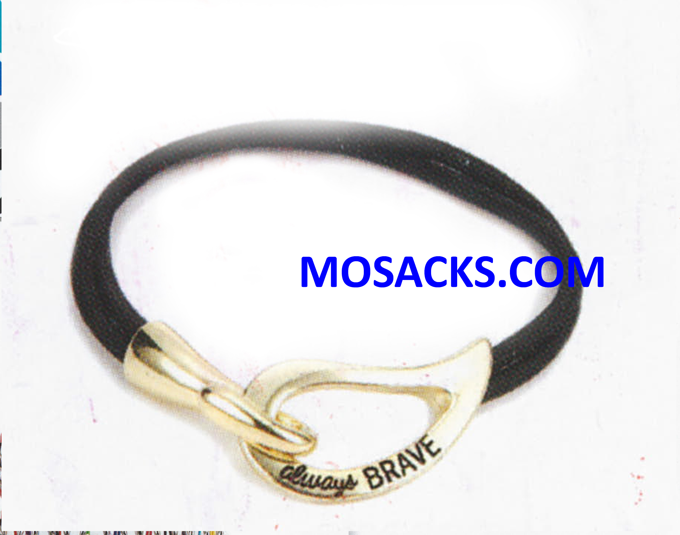 Alexa's Angels Always Brave Cancer Awareness Bracelet Gold Black 452-220847 an Alexa's Angels Awareness Bracelet for Melanoma patients