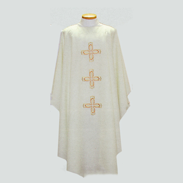 Beau Veste 3 Crosses Chasuble with front and back design-2021A