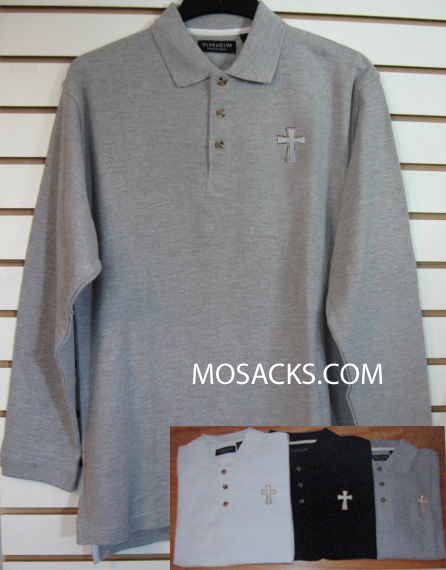 Beau Veste Men's Clergy Polo Shirt Long Sleeve-S,M,L,XL
