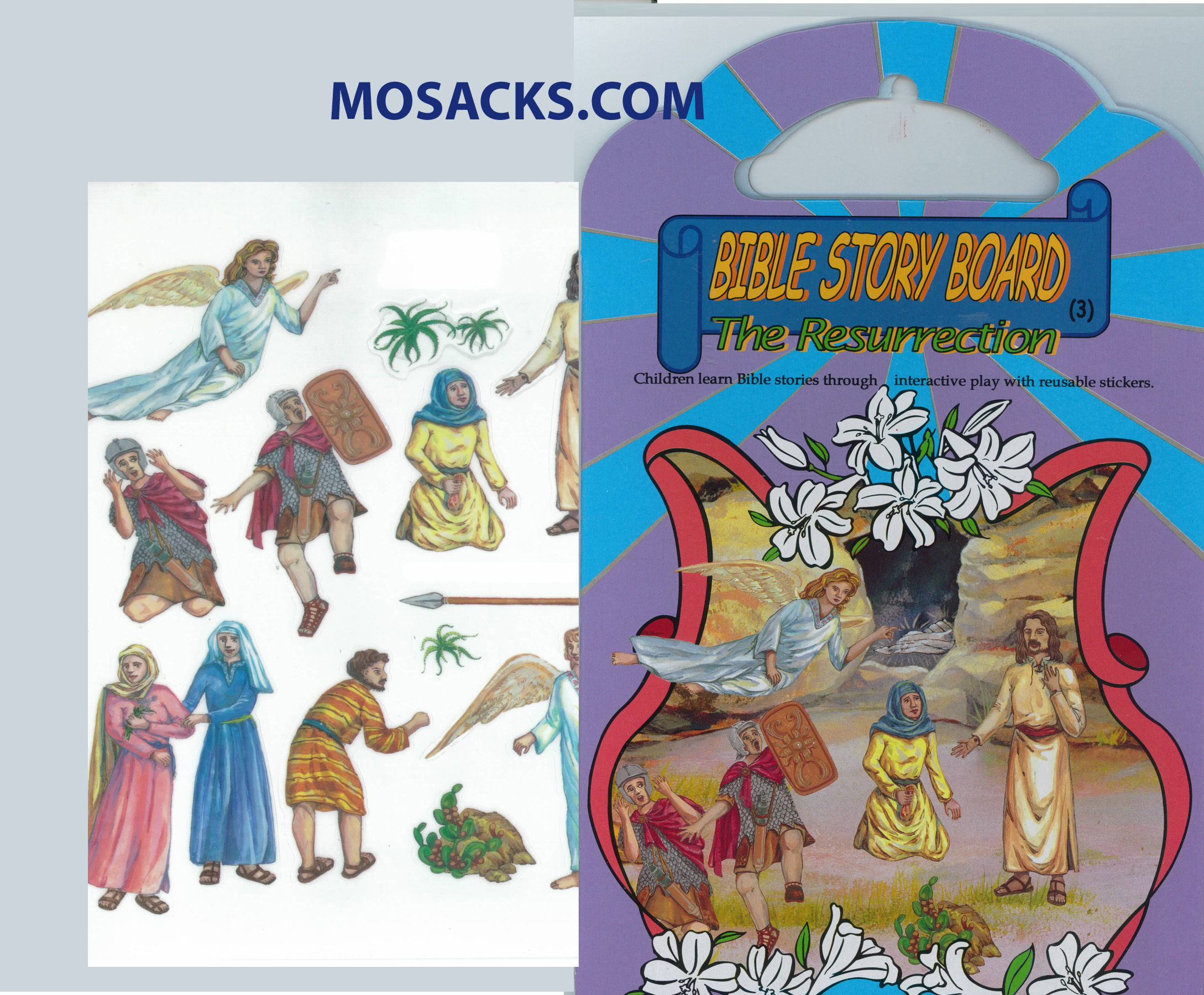Christian Stickers & Catholic Stickers Bible Story Board The Resurrection 64-RES Story Board and Reusable Stickers