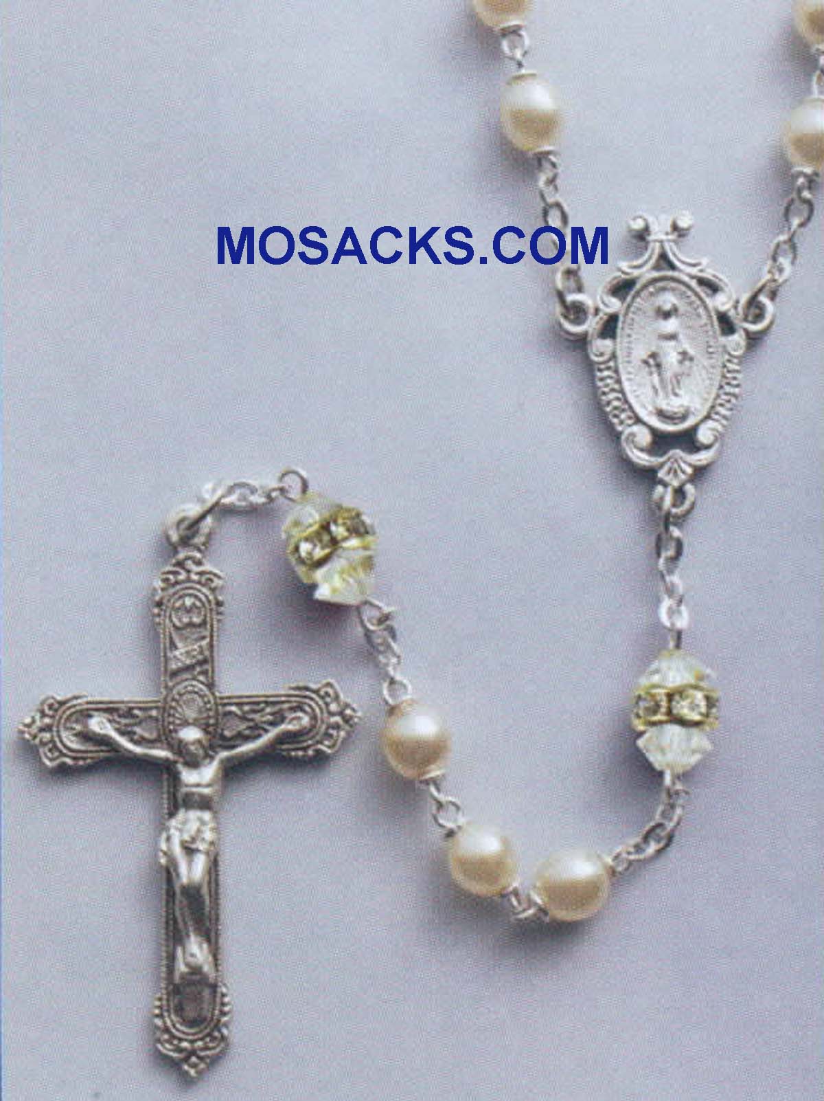 April Birthstone Rosary Crystal-41298CR 