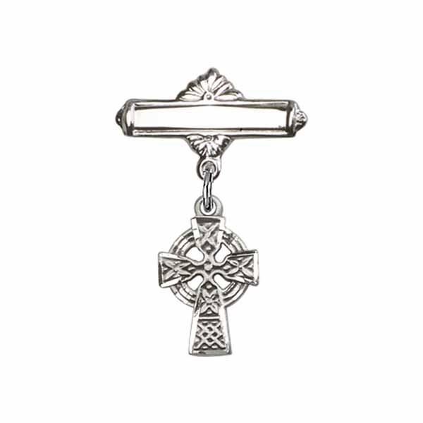 Celtic Cross Badge Pin 1"