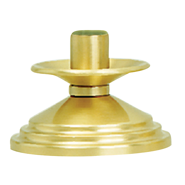 K Brand Brass Altar Candlestick is 2" high with a 4" base and 7/8" socket 14-K525-CS  FREE SHIPPING