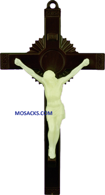 Brown and Luminous 6 Inch Crucifix 185-763LC