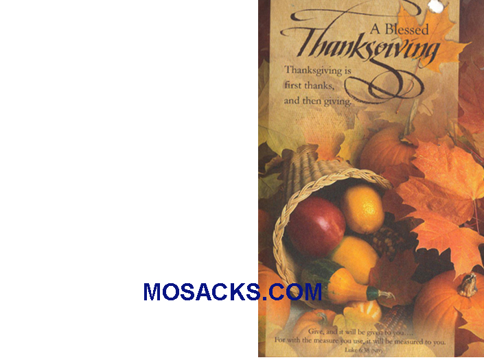 Bulletin Cover Blessed Thanksgiving 100 Pack-U1664