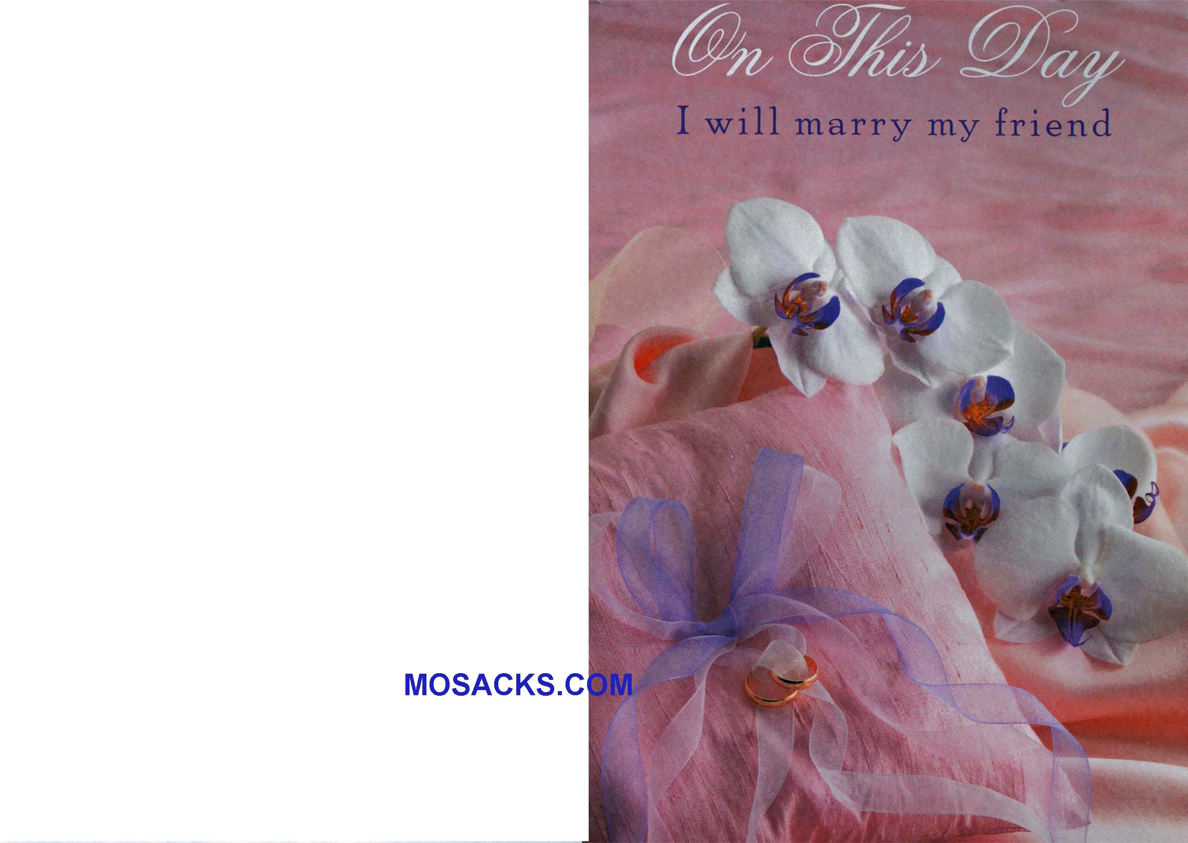 Marriage Bulletin Cover On This Day I Will Marry My Friend100 Pack-9311, Wedding Cover