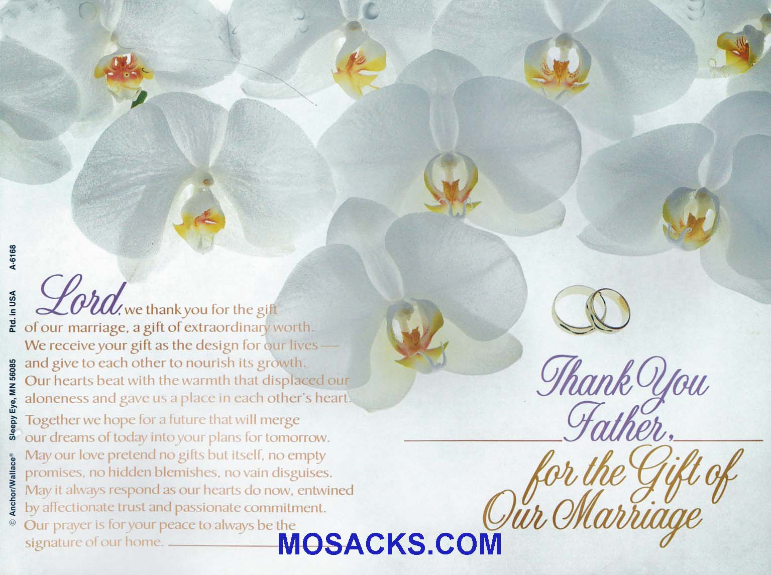 Wedding Bulletin Covers Thank You Father 100 Pack-A6168, Wedding Cover