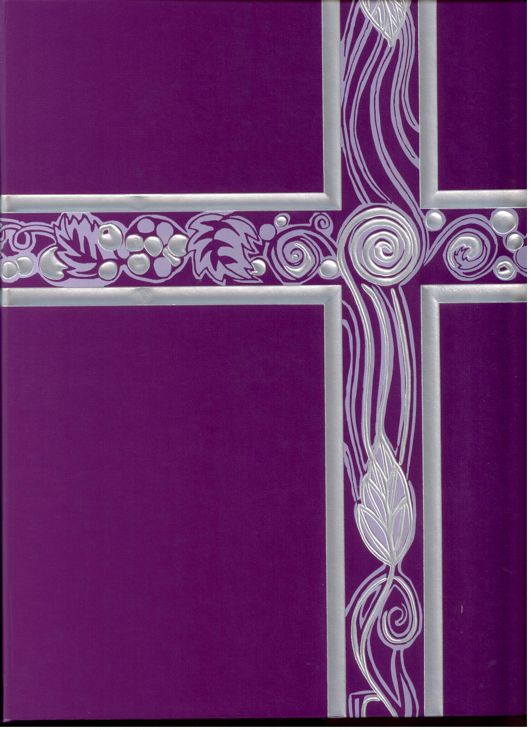 Church Supplies Ceremonial Binder, Purple with Silver, #006630 Church Goods