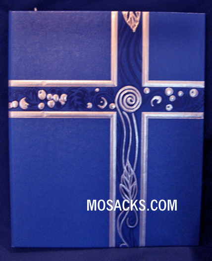 Ceremonial Binder Blue with Silver Foil #006510