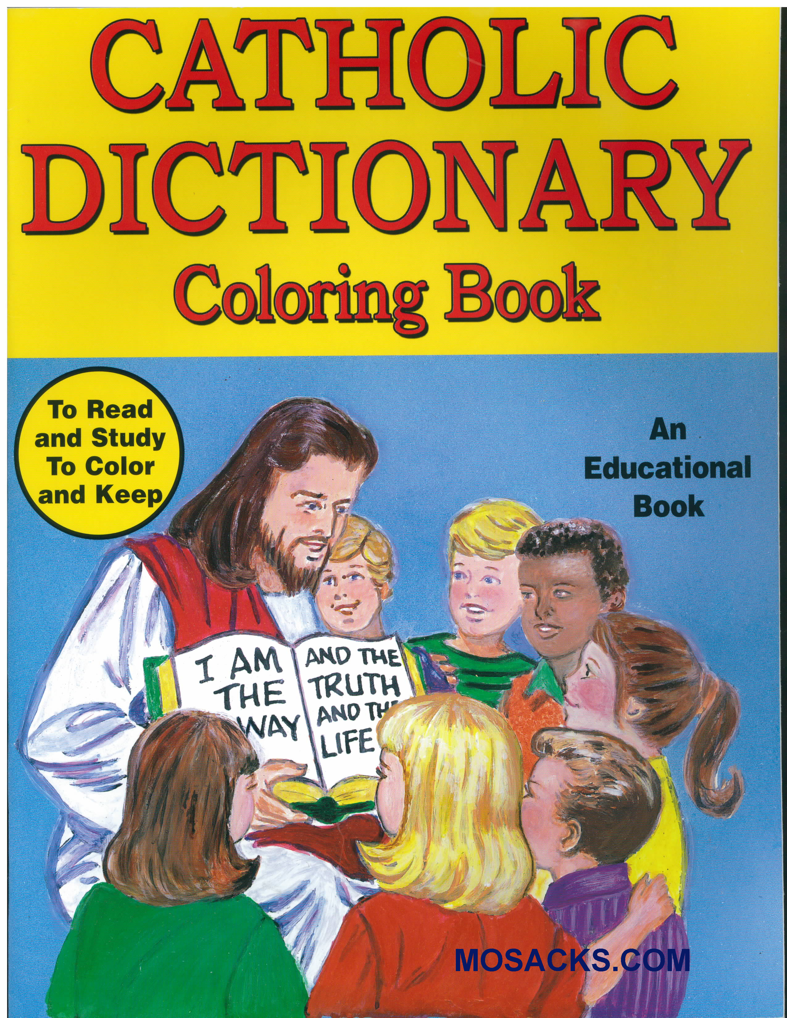 St Joseph Educational Coloring Book Catholic Dictionary-978089942679-2