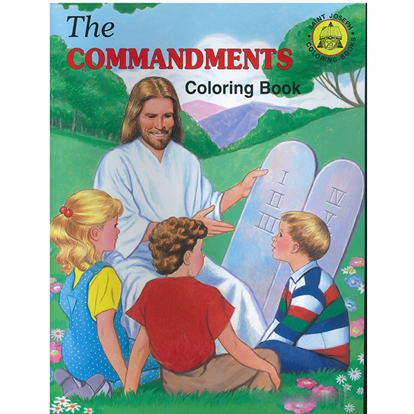 St Joseph Educational Coloring Book The Commandments-978089942688-4