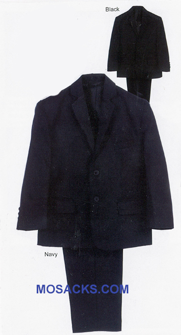 Communion 2 Piece Suit Black-3580 Boys Communion Suit in Black includes Pants and Suit Coat