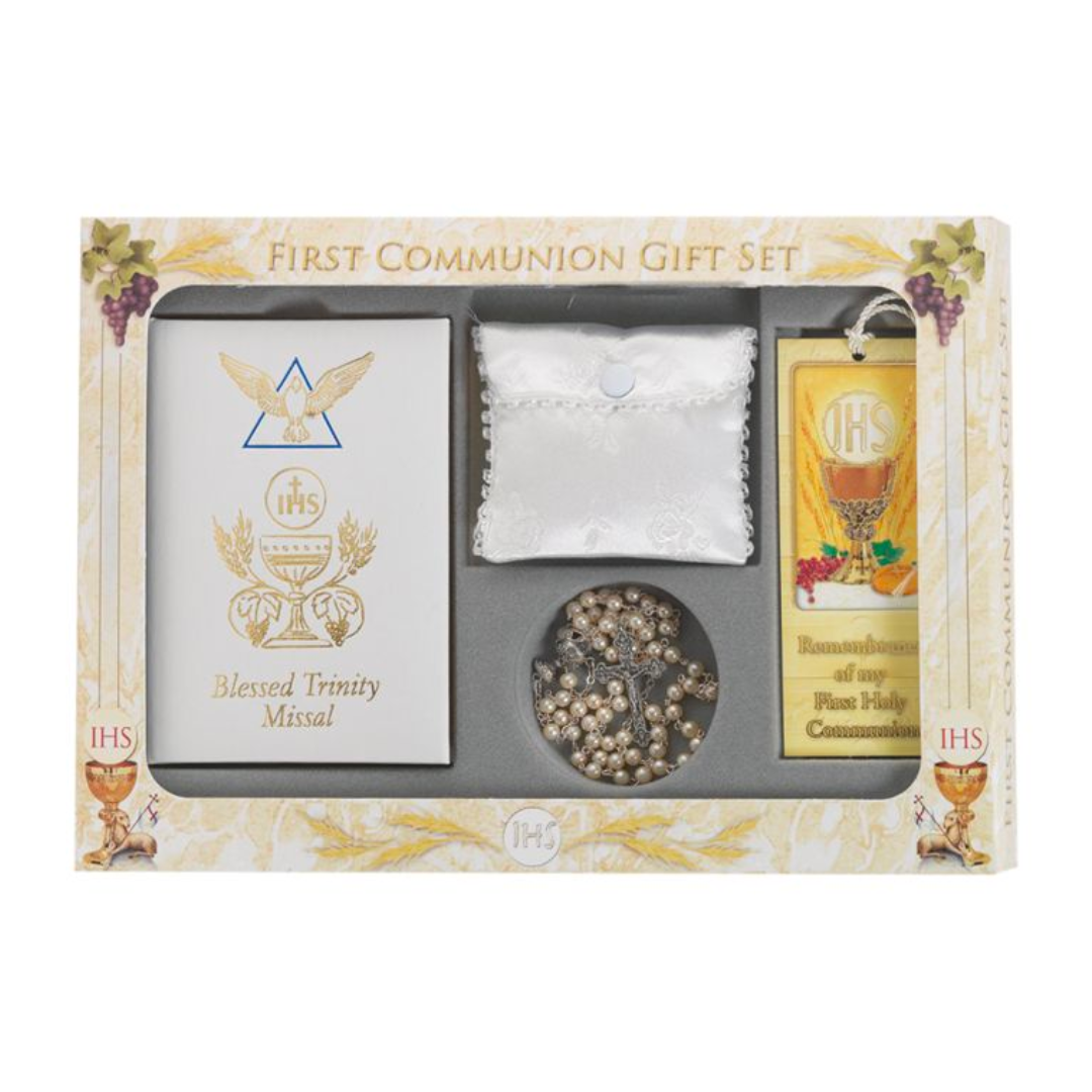 Communion 6 Pc Blessed Trinity Deluxe Gift Set Girl 12-5218