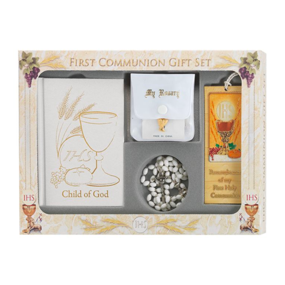 First Communion 6 Piece Deluxe Gift Set Child Of God Girl-5280