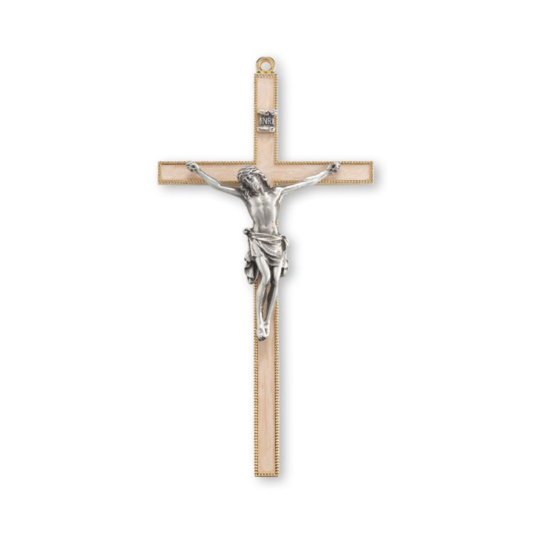 Communion 7 Inch Pearlized Gold Plated Cross 12-50P-7G9