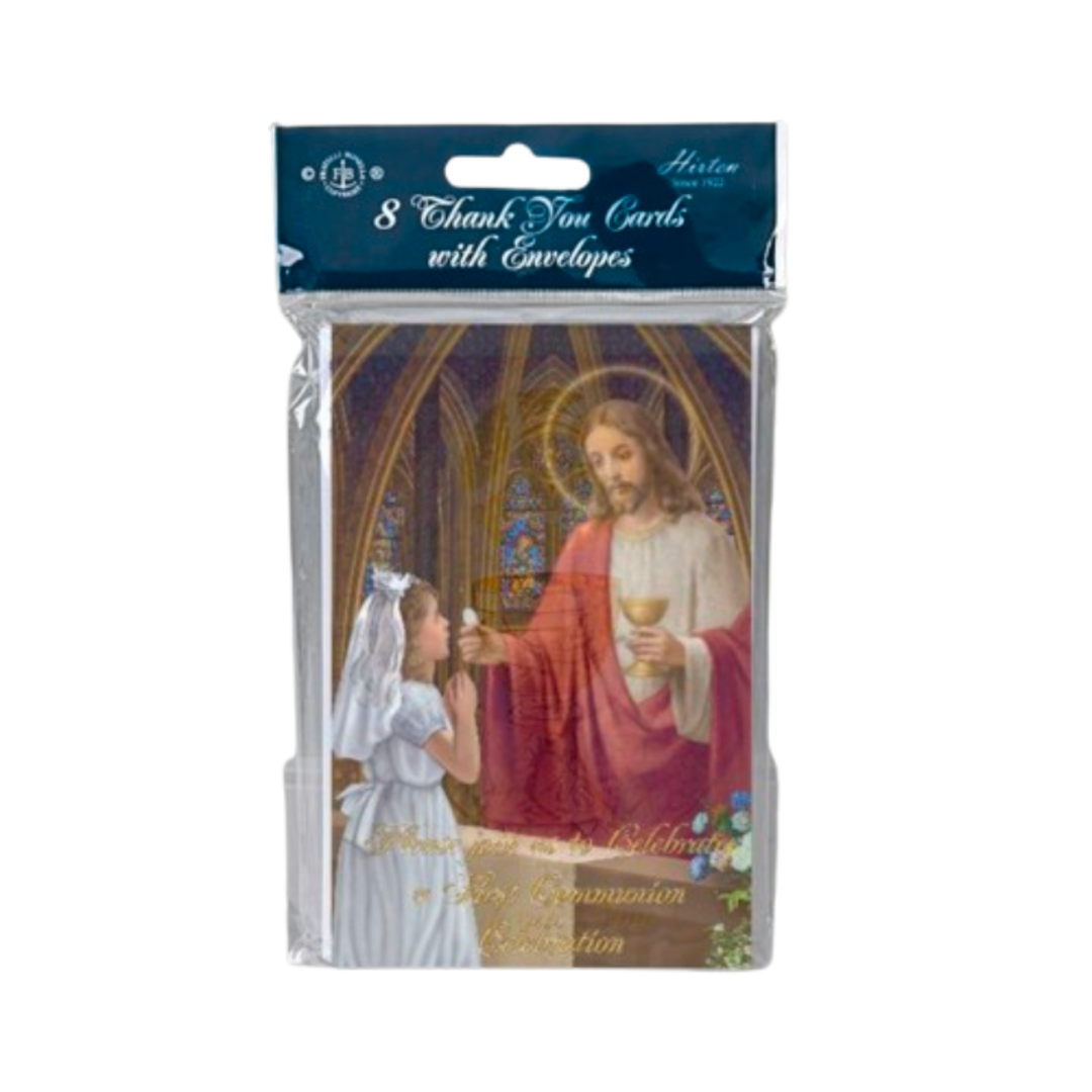 First Communion Child Of God Thank You Notes Girl 12-CT-675
