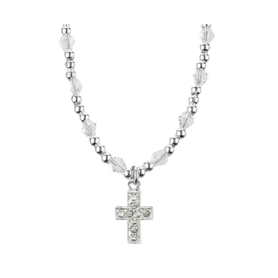 Communion Crystal Cross Necklace 12-1732CR-606