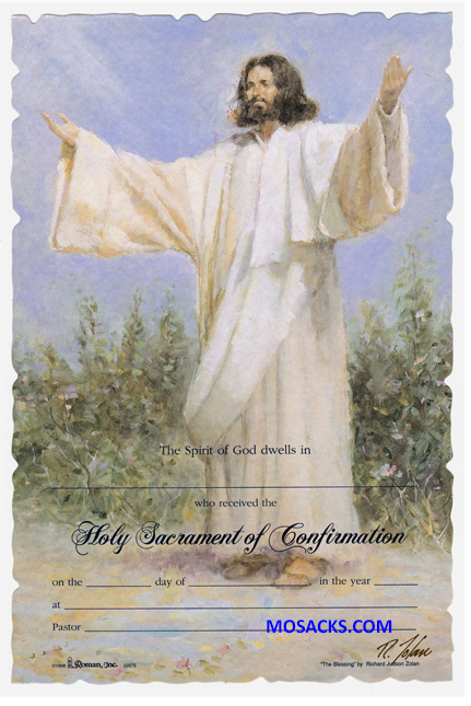 First Communion Certificate with Child Jesus 6-7/8" x 10-1/2" full color - 95005