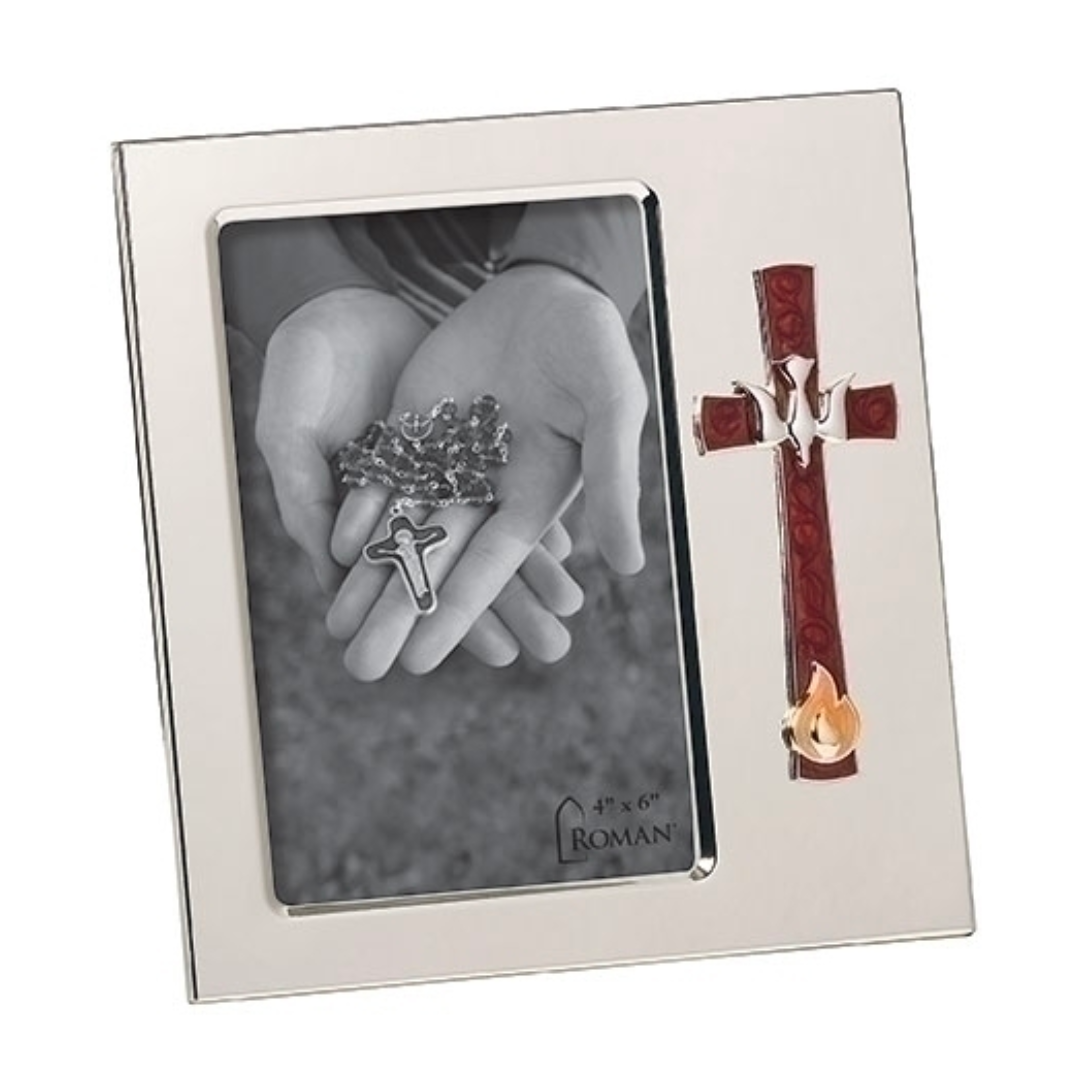 Confirmation Frame: Dove & Flame Icons, 7"