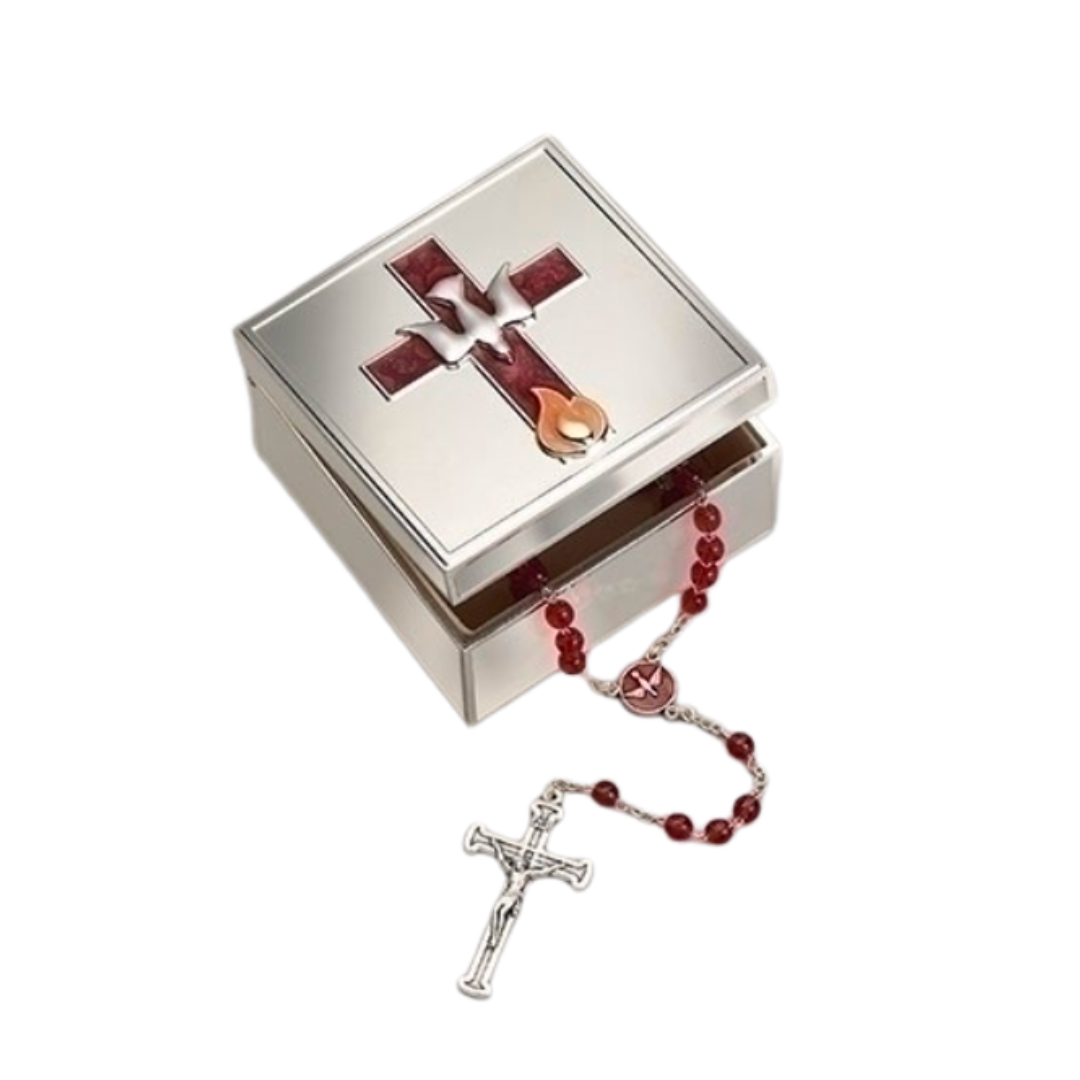 Confirmation Keepsake Box with Flame & Dove