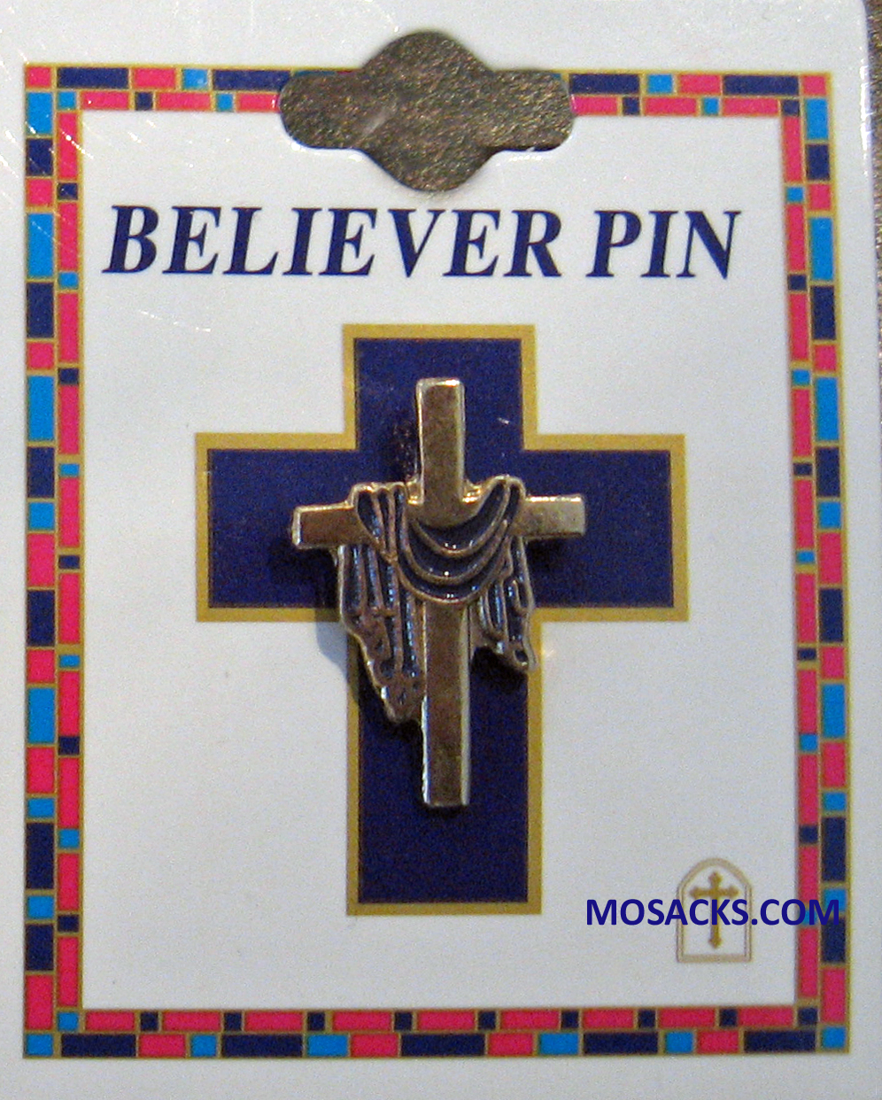 Cross with Purple Robe Gold Cross Believer Pin SJ4216