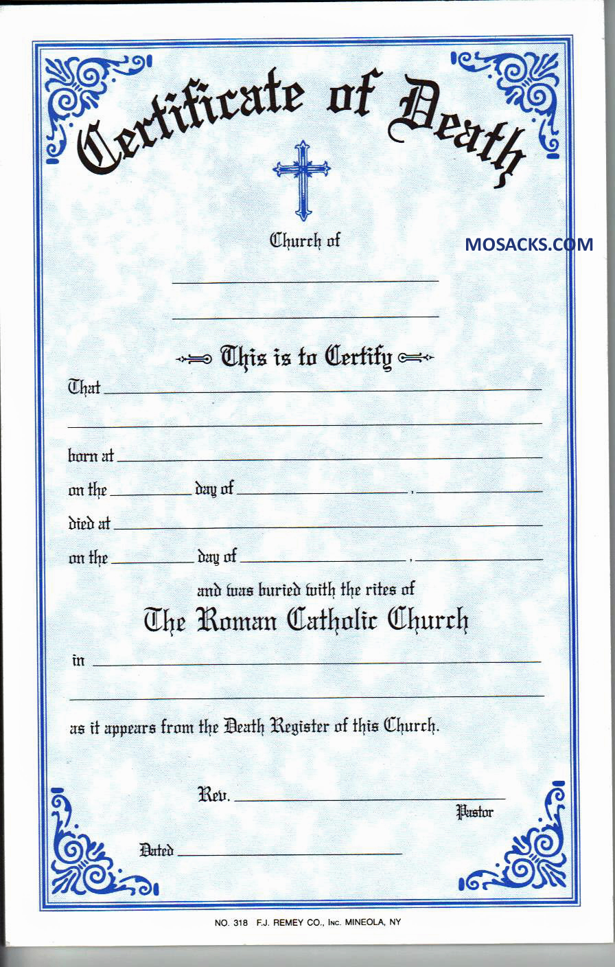 Death Certificate No. 318