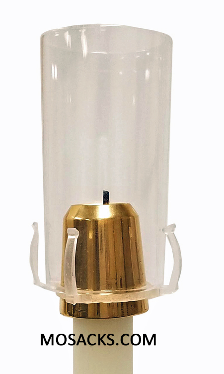 Economy Universal Brass Draft Resistant Candle Burner fits 1-3/4" candle diameter - 35806DR