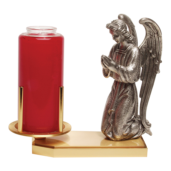 K Brand Devotional Candle Holder With Angel 8.75 X 9.5 Inch-K202