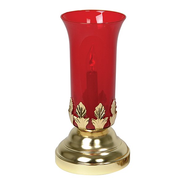 K Brand Electrified Sanctuary Lamp Brass Plated 12x 6 Inch-K296E