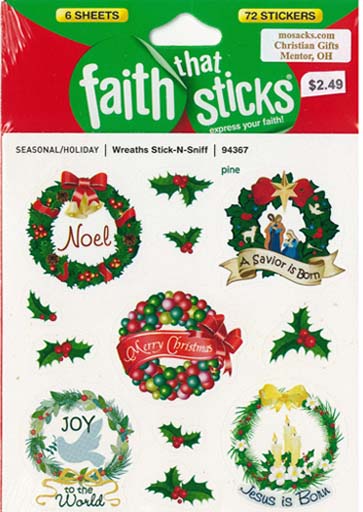 Faith That Sticks Wreathes Stick-N-Sniff-94367 includes 6 sticker sheets