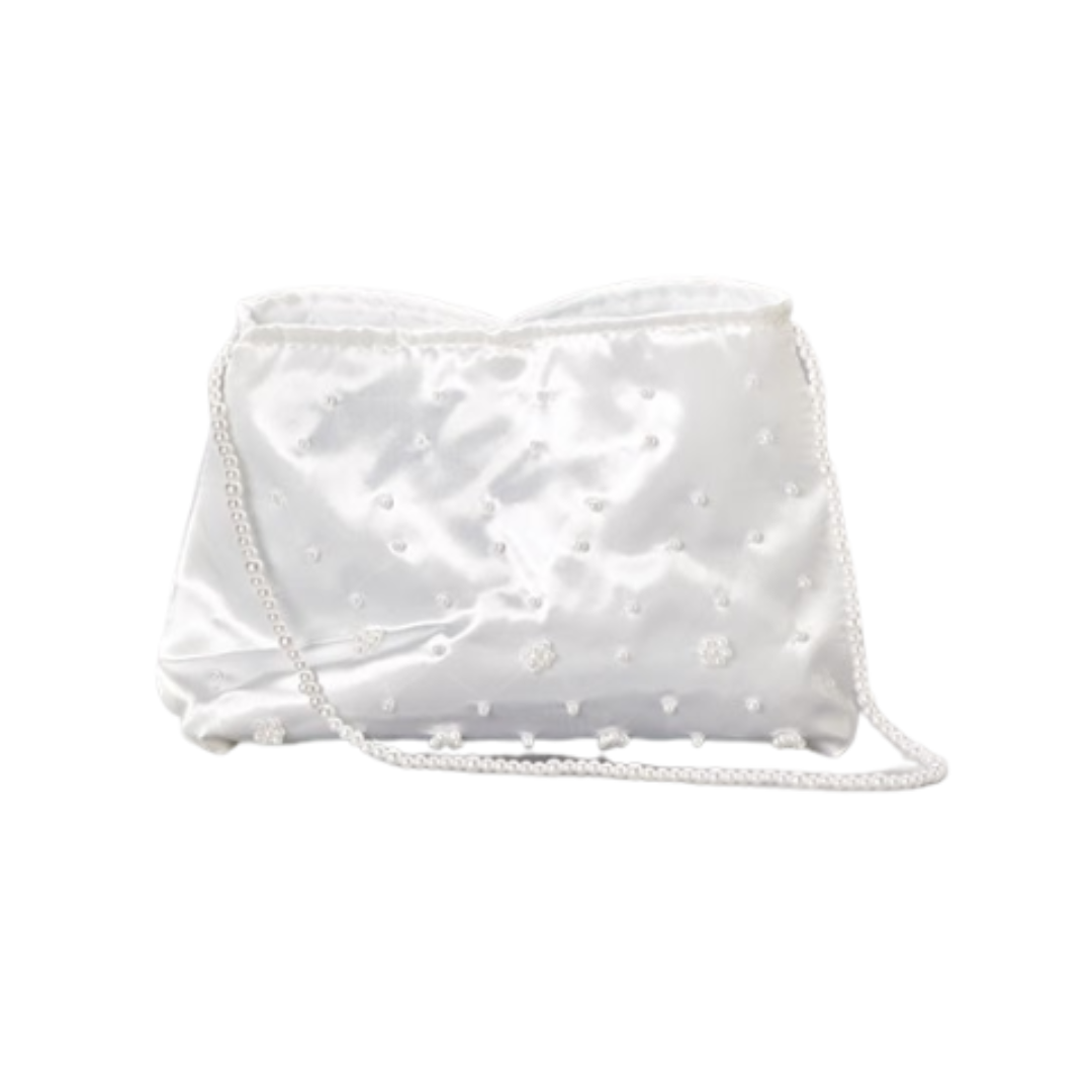First Communion Beaded Purse with Pearl Handle-91160