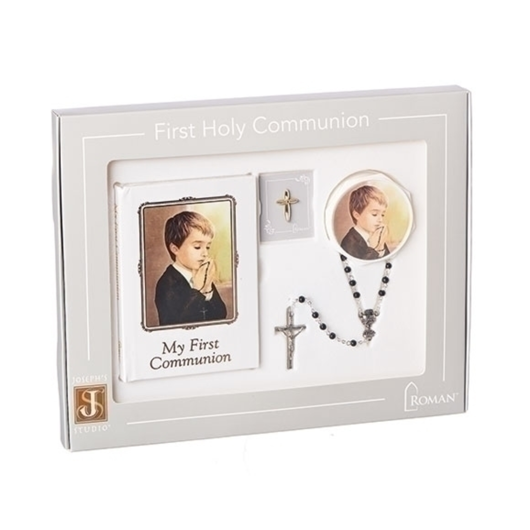 First Communion Boy Deluxe Missal 5 Pc Set Black - 41478