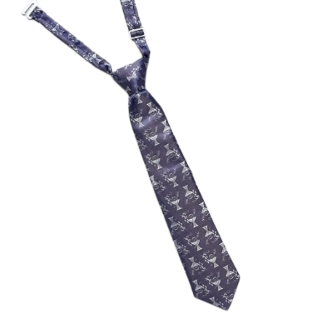First Communion PreKnotted Navy Tie with Host and Chalice Design- 95253