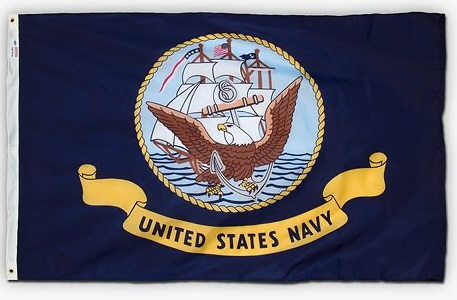 3’ x 5’ U. S. Navy Printed Perma-Nyl Flag by Valley Forge Flag