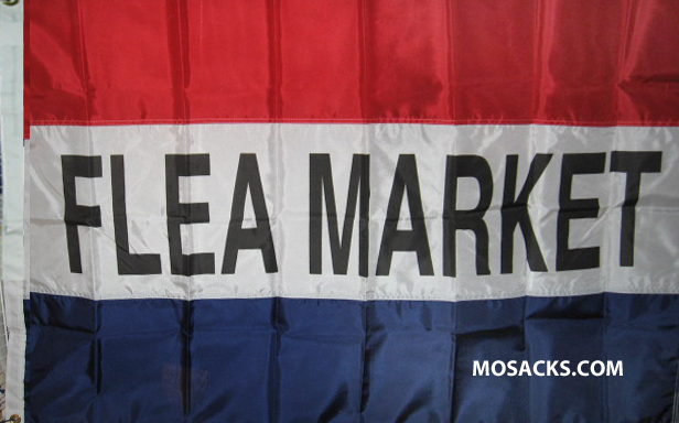 FLEA MARKET 3' x 5' Nylon Message Flag, #120027
