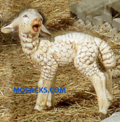 Fontanini 50" Masterpiece Nativity Collection Standing Sheep Head Turned #52337
