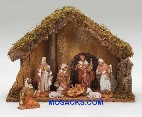 Fontanini 5" 8-Piece Nativity Set with Italian Stable 20-54428