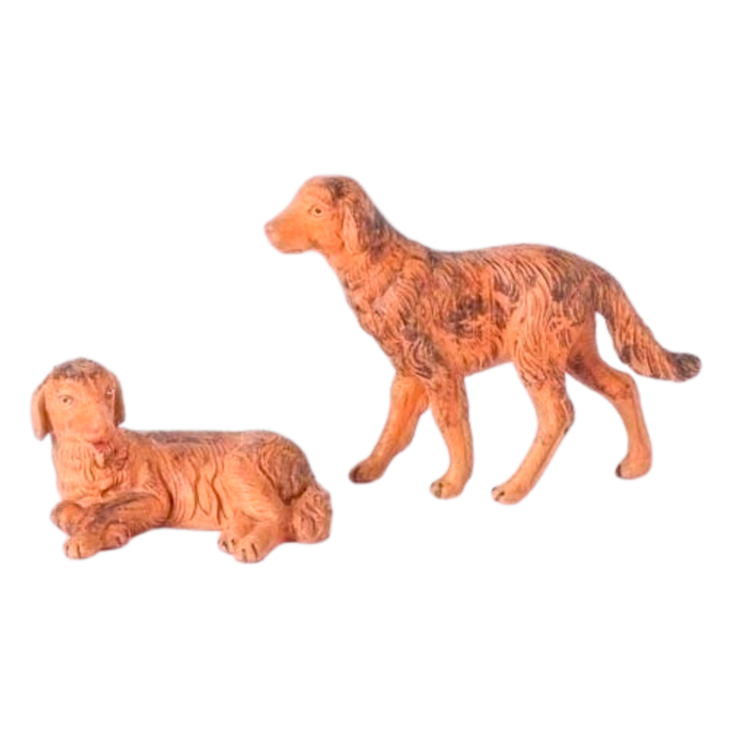 Fontanini 5" Dogs 2 Piece Figurine Set 