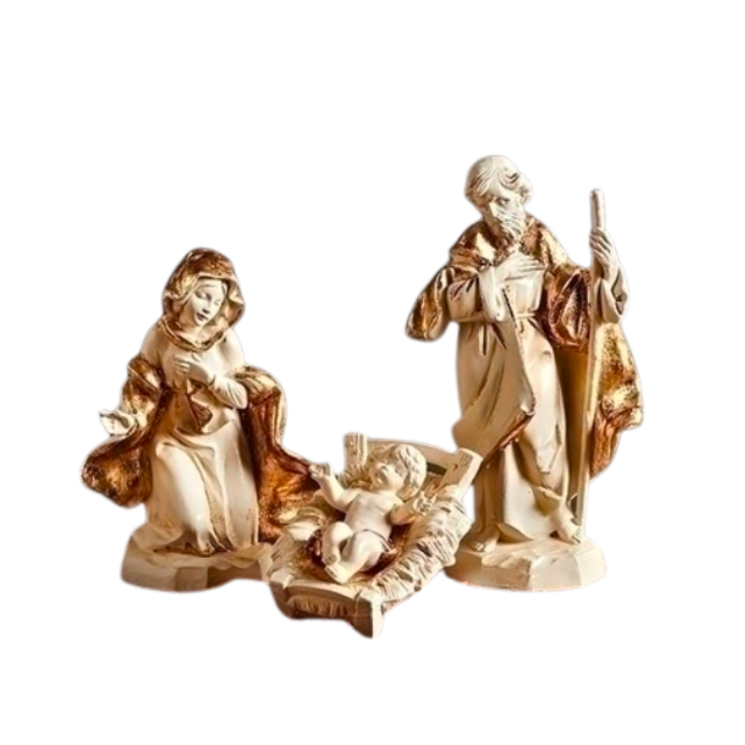 Fontanini Golden Edition Holy Family-54120  5" Classic Holy Family Recolored Golden Edition