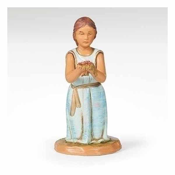 Fontanini 5" Heirloom Nativity Madeline Young Villager Girl with Roses #54038