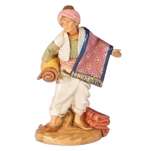 Fontanini 5" Heirloom Nativity Thomas, Rug Merchant 75110 is a reintroduction with new color palette 