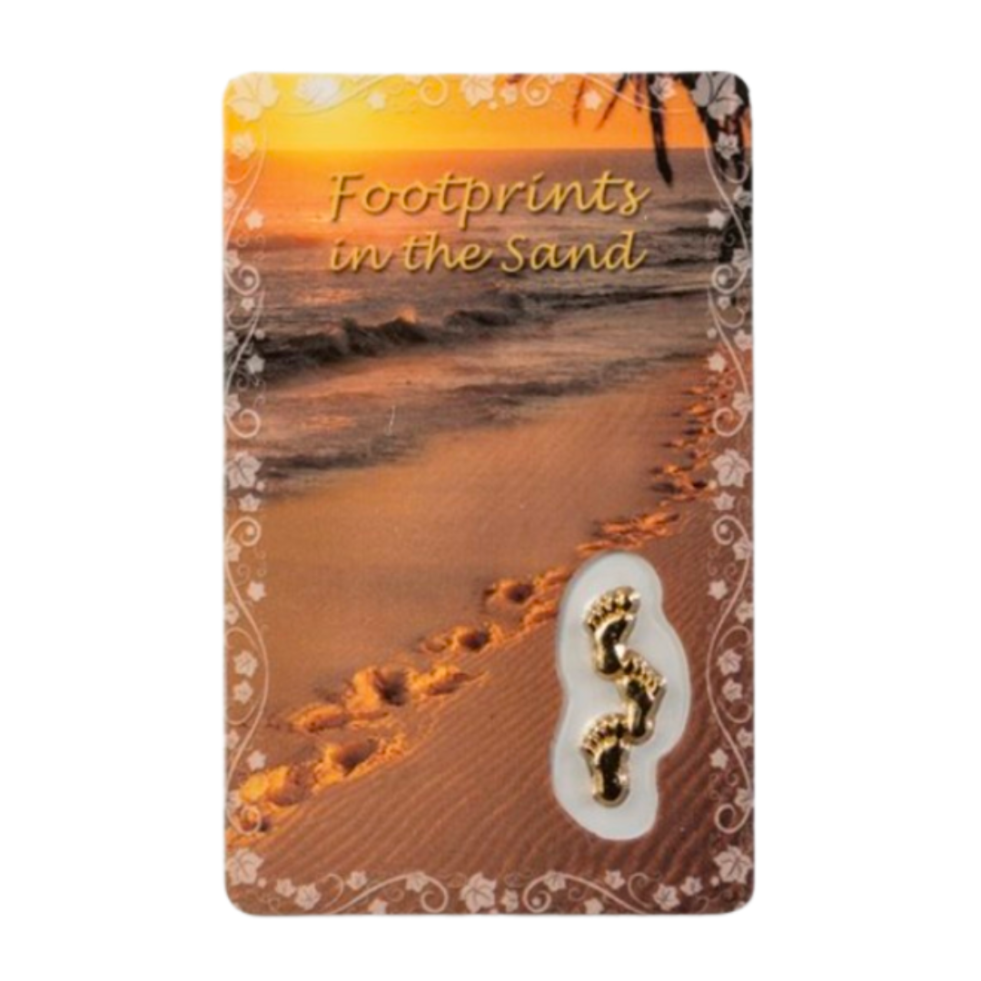 Footprints Holy Card - C143
