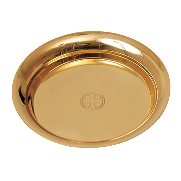 KBrand Ecclesiastical Brass Highly Polished Gold Plate Wedding Ring Tray 4-3/4" diameter 14-134G  Free Shipping on $100. orders
