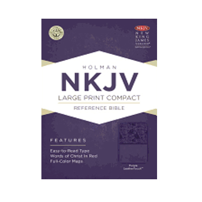 Holman Large Print Compact Reference Bible-NKJV Purple 9781433604720