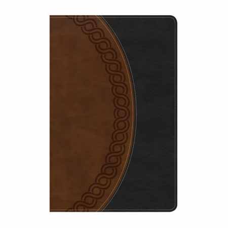 Holman NKJV Large Print Personal Size Reference Bible, Black/Brown Deluxe Leathertouch, Indexed 9781433649707