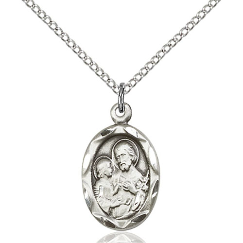 Sterling Silver St. Joseph Medal, 1", S156820